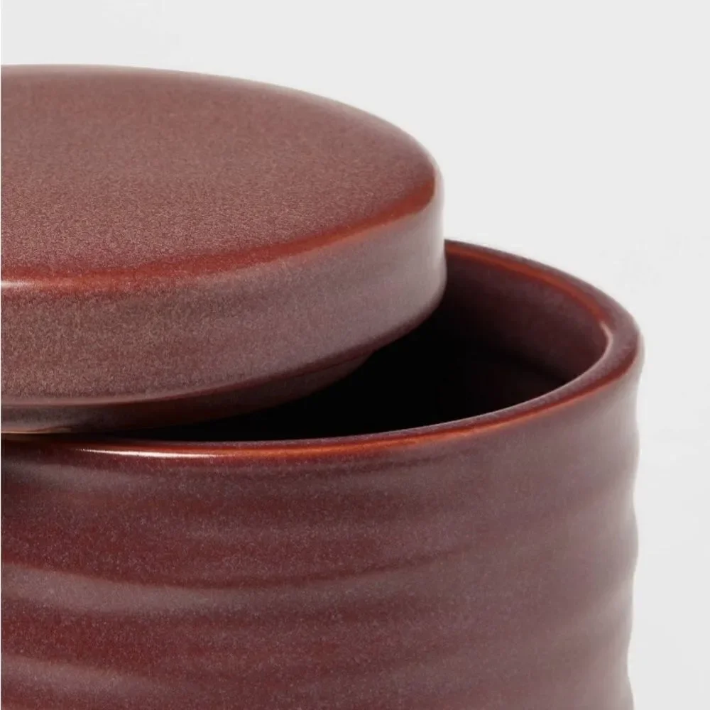 Threshold Ceramic Small Bathroom Canister